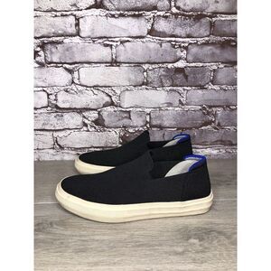 Rothy’s Black Knit Fabric The Original Slip On Sneaker Shoes Women Sz 9M US/40EU